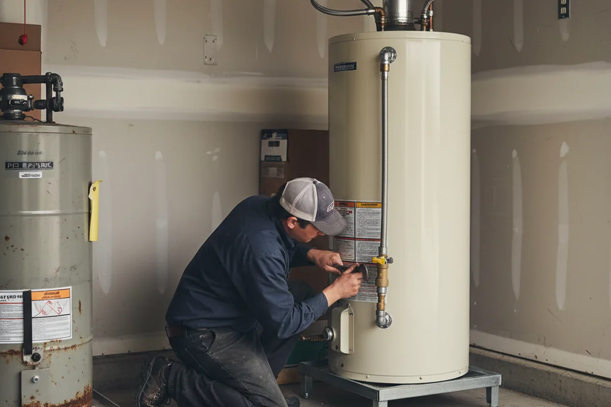 Water heater and shutoff valve replacement in Palestine
